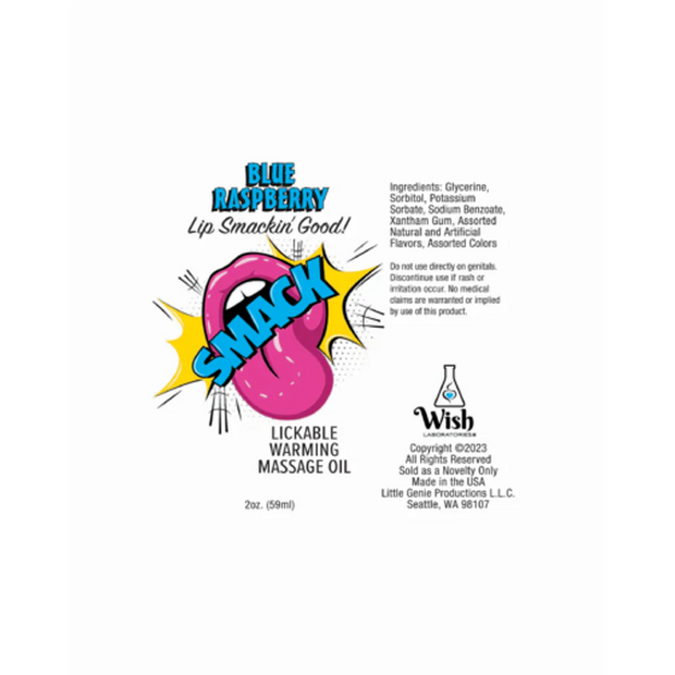 Warming & Lickable Massage Oil BlueRaspb
