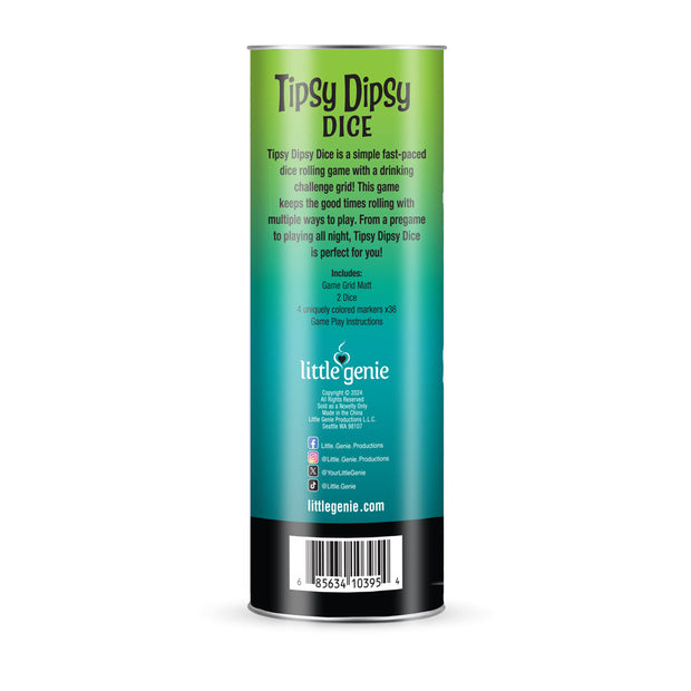 Tipsy Dipsy Dice Game, Drinking Dice Game for Adults