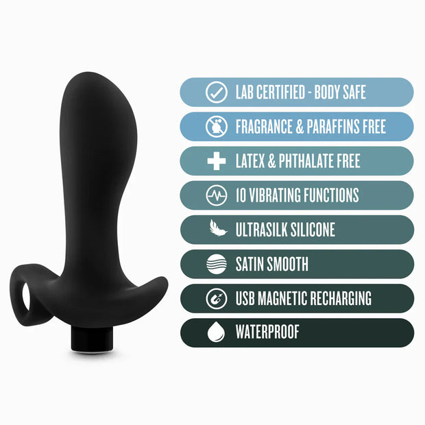 Anal Adventures - Silicone Prostate Massager with loop