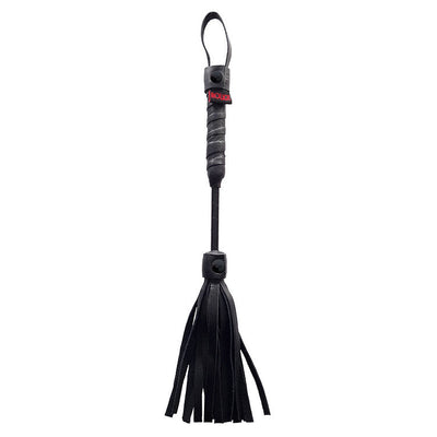 Mini Leather Flogger 10" - Black