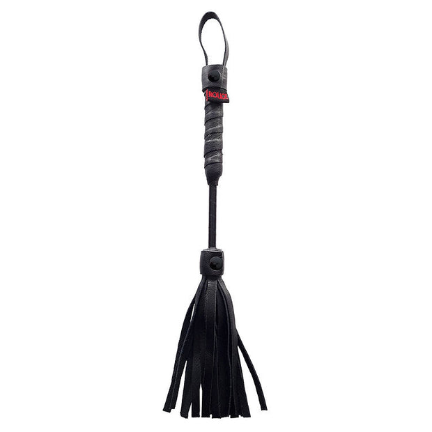 Mini Leather Flogger 10" - Black