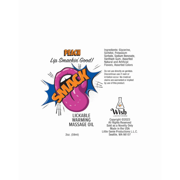 Warming & Lickable Massage Oil Peach