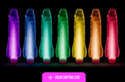 Glow Dicks Molly Glitter Vibrator - Purp