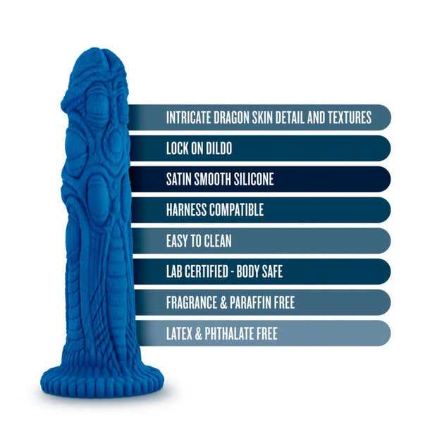The Realm - Draken Lock-On Dildo - Blue