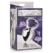 Gemstone Amethyst Heart Plug - Medium