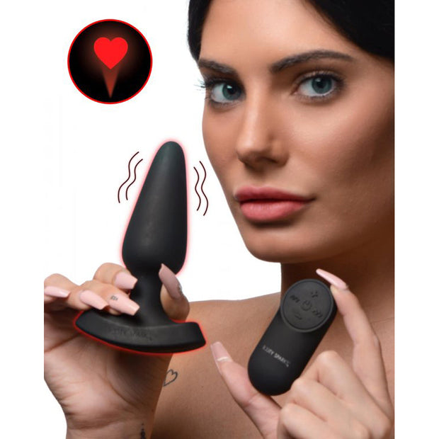 Laser Heart Medium Anal Plug w/ RC *