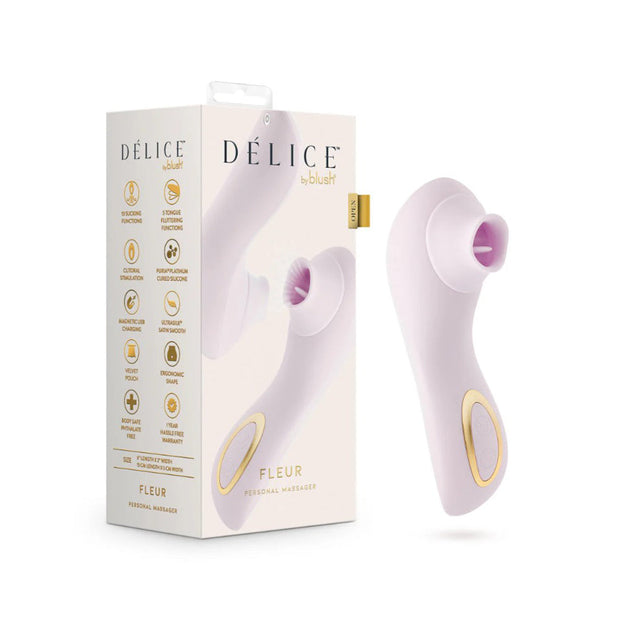 Delice - Fleur - Clitoral, Fluttering & Suction Personal Massager