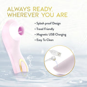 Delice - Fleur - Clitoral, Fluttering & Suction Personal Massager