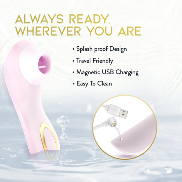 Delice - Fleur - Clitoral, Fluttering & Suction Personal Massager