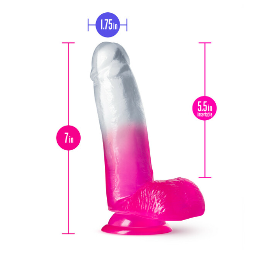 B Yours Sugar Magnolia  7" Dildo Fuchsia