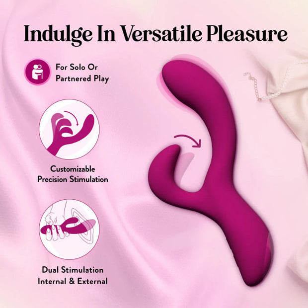 Blush - Quinn - warming Rabbit Vibrator - Burgundy