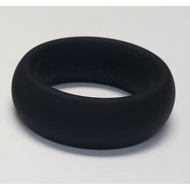 Wide Silicone Donut Ring - Black 1.75"