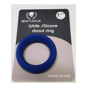 Wide Silicone Donut Ring - Blue 1.5"