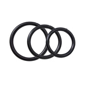 Ensemble de 3 bagues en métal noir 1,5/1,75/2"