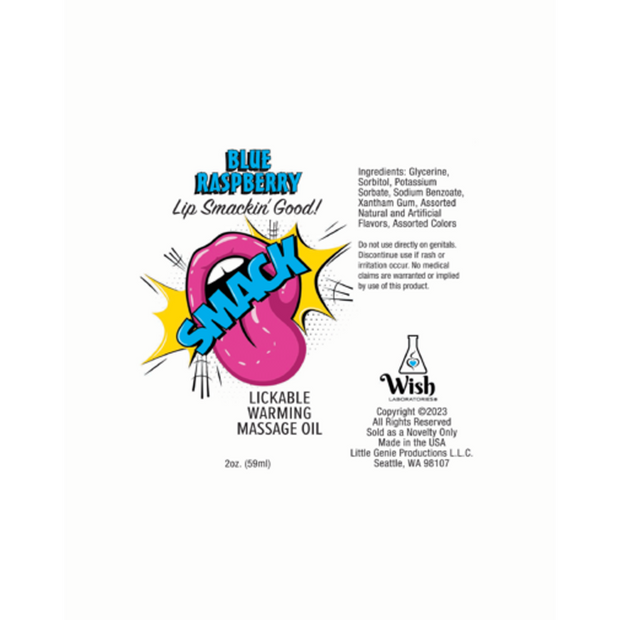 Warming & Lickable Massage Oil BlueRaspb