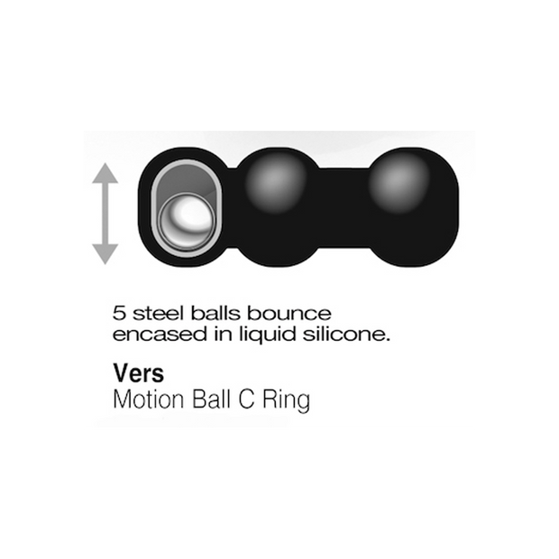 Steel Motion Balls Liquid Silicone Ring
