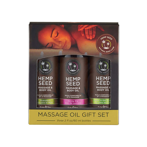 Hemp Seed Massage Oil 3pc Gift Set