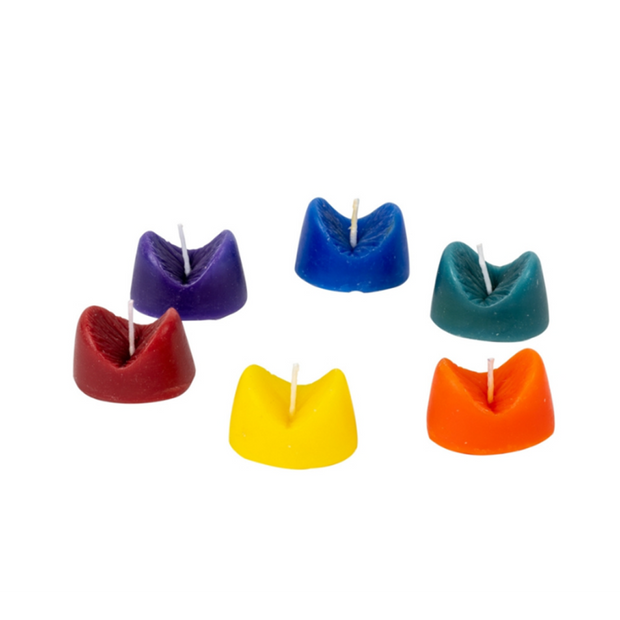 Burning Love Anus Candles -Assorted 6pc