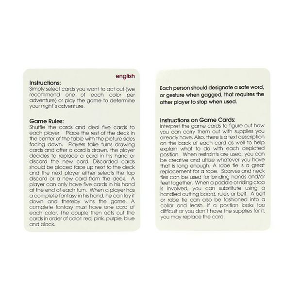 50 Positions of Bondage Card Game