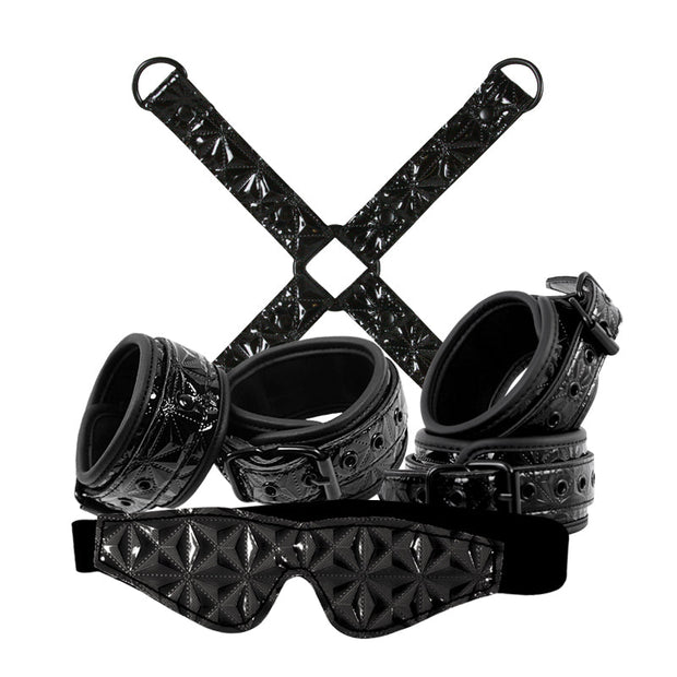 Kit de bondage pécheur - Vinyle noir