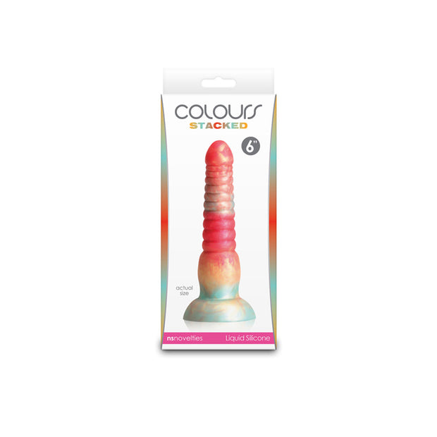 Colours - Stacked - 6" Dildo - Red/Gold