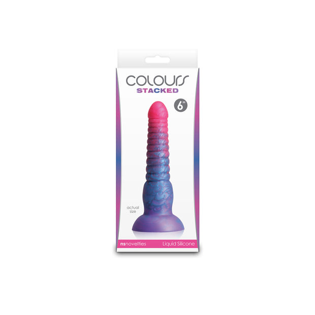 Colours - Stacked - 6" Dildo - Pink/Blue