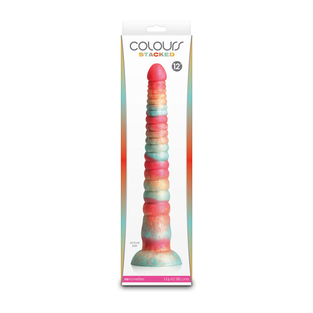 Couleurs - Empilé - Gode 12" - Rouge/Or