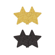 Pretty Pasties Stars Black/Gold - 2 sets
