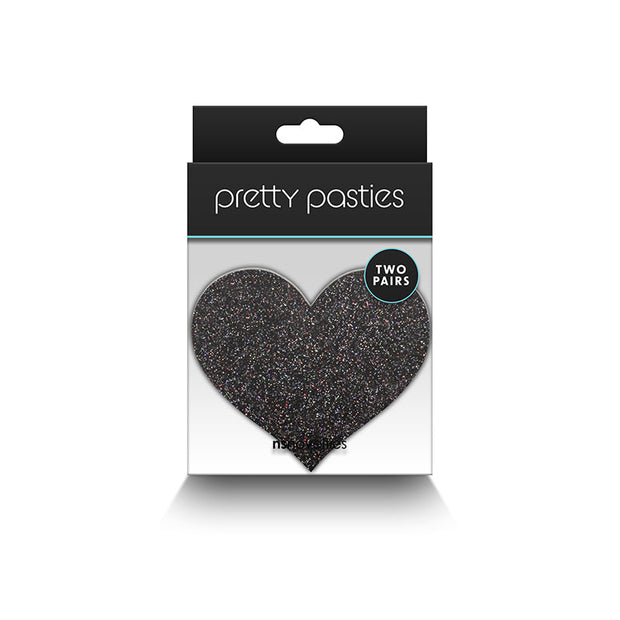 Pretty Pasties Hearts Black/Gold 2 sets
