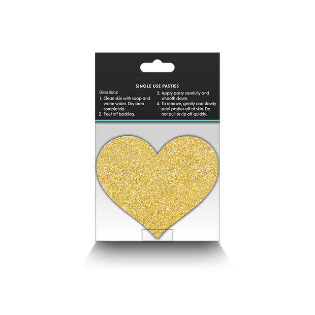 Pretty Pasties Hearts Black/Gold 2 sets