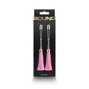 Bound Nipple Clamps - T1 - Pink Tassel