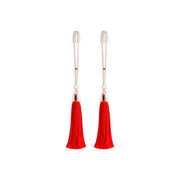 Bound Nipple Clamps - T1 - Red Tassel