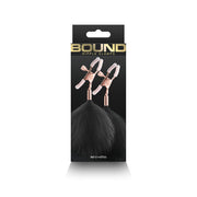 Bound Nipple Clamps - F1 -Black Feather