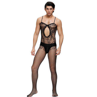 Bodystocking pour homme avec grand trou de serrure *