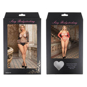 Body noir en résille scintillant L/XL *