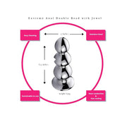 Extreme Anal Triple Bead w/ Onyx jewel