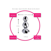 Extreme Anal Double Bead w/ Onyx jewel