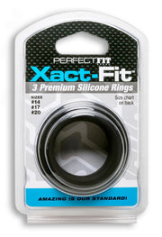 Xact-Fit Silic Rings #14, #17, #20 Black