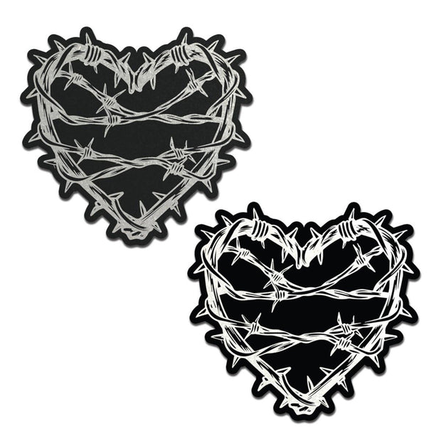 Barbed Wire Heart Pasties Reflective