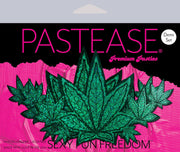 Green Glitter Pot Leaves Breast Demi*