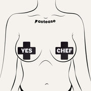 Black & White Yes Chef Pasties by JennaJean8