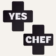 Black & White Yes Chef Pasties by JennaJean8