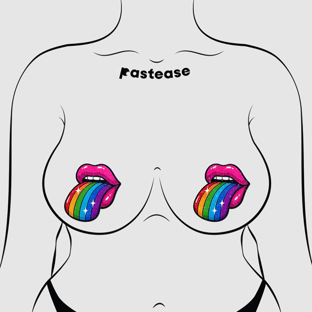 Taste the Rainbow Sparkling Tongue Out Pasties