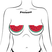 Watermelon Slice with a Bite Breast Pasties
