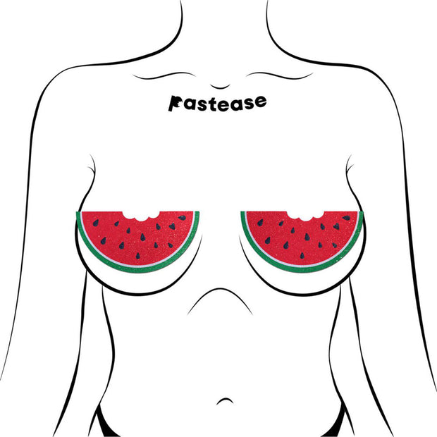 Watermelon Slice with a Bite Breast Pasties