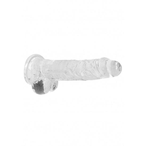 8" Realistic Dildo With Balls - Transpar