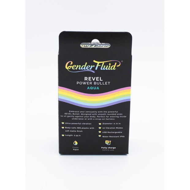 Gender Fluid Revel Power Bullet - Aqua *