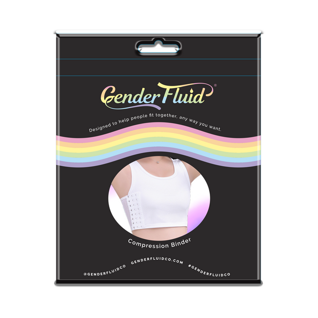 Gender Fluid Chest Binder White - Large