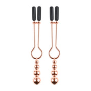 SELOPA - Beaded Nipple Clamps -Rose Gold