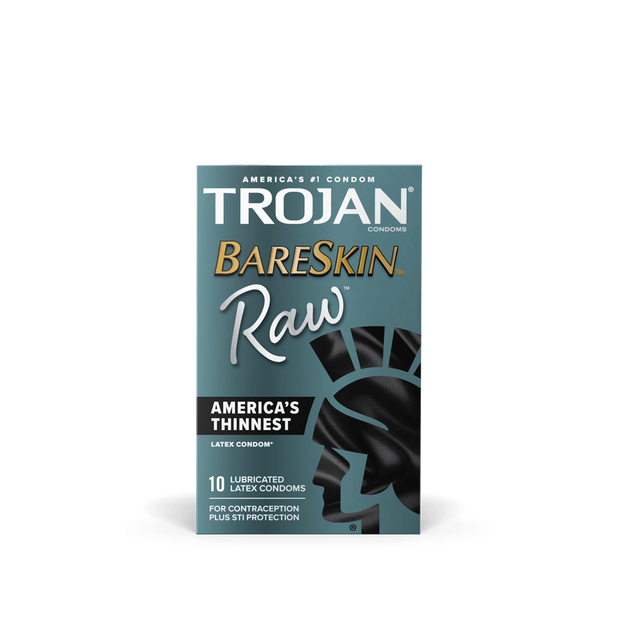 Trojan Bareskin Raw Condoms - 10pk